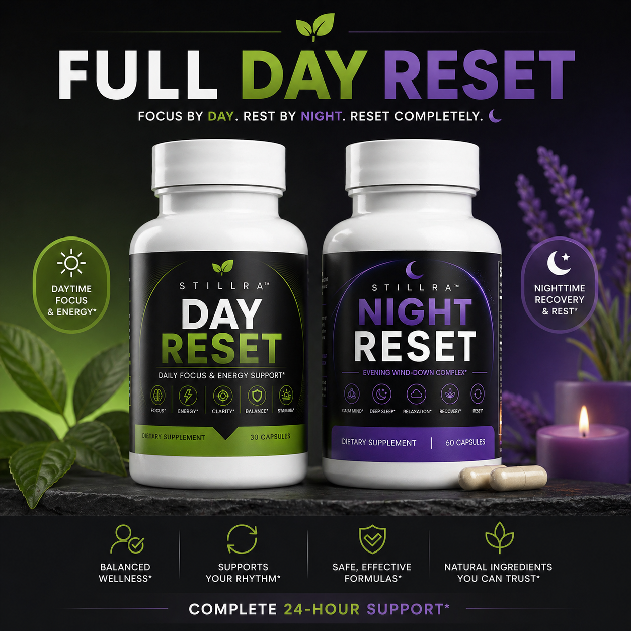 The STILLRA Reset System bundle with Day Reset and Night Reset